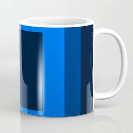 Navy Blue Square Design Coffee Mug