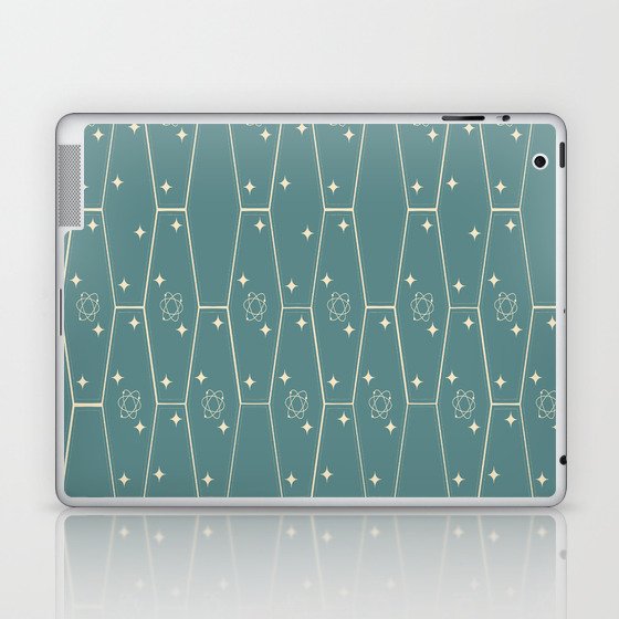 Mid-Century Modern Elongated Hexagon Atomic Star Pattern 1.1 Laptop & iPad Skin