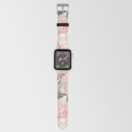Vintage & Shabby Chic - Antique Pink Peony Flowers Garden Apple Watch Band