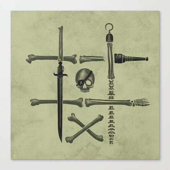 Noughts & Crossbones Canvas Print