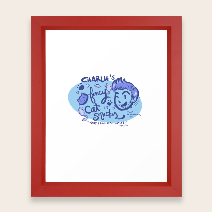 Cat Snacks Framed Art Print By Dixxiemaegraphics Society6
