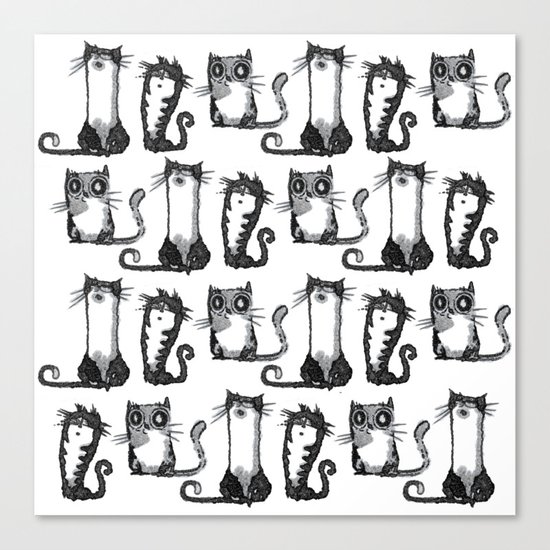 Black cats Canvas Print