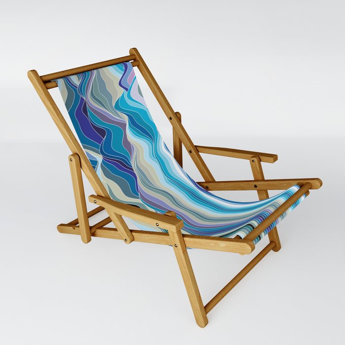 Blue Wave Sling Chair