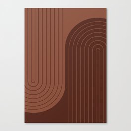 Two Tone Line Curvature XLVII Canvas Print