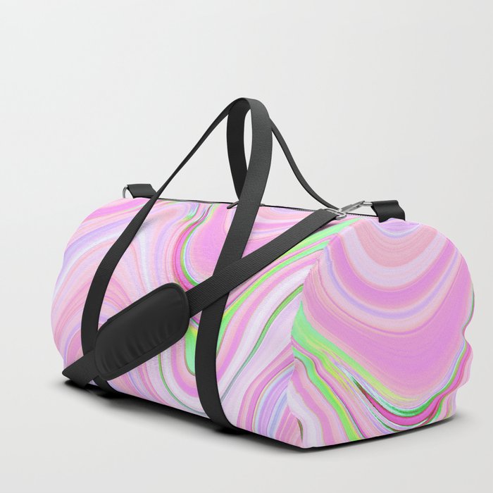 Pastel Pink & Violet Lava Marble Duffle Bag