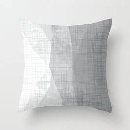 In The Flow - Geometric Minimalist Grey Throw Pillow