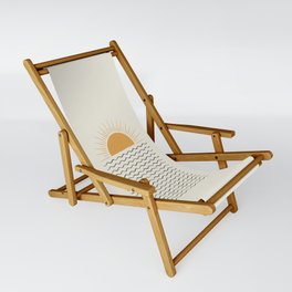 Sunrise Ocean -  Mid Century Modern Style Sling Chair