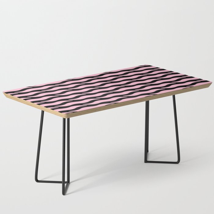 Tiger Wild Animal Print Pattern 336 Black and Pink Coffee Table