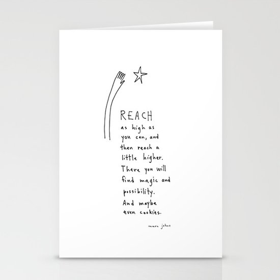 reach as high as you can Stationery Cards