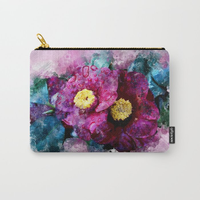 Rain drops on flowers Carry-All Pouch