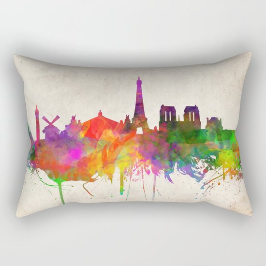 Paris skyline Rectangular Pillow
