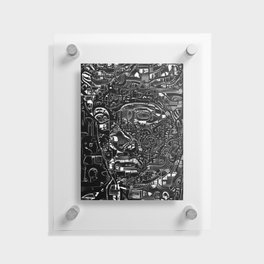 Dark Mechanical Portrait Floating Acrylic Print