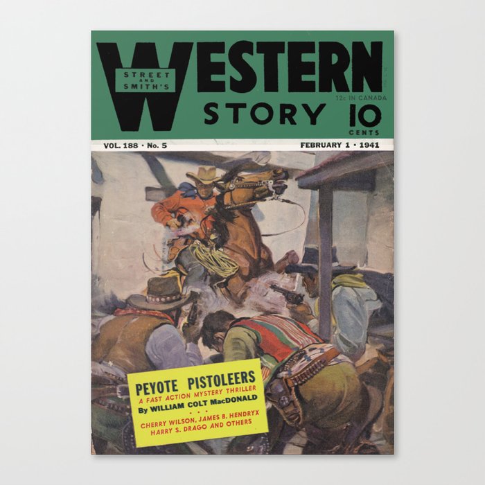 Street & Smith's Western Story - February 1941 Canvas Print