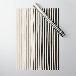 Black Vertical Lines Wrapping Paper