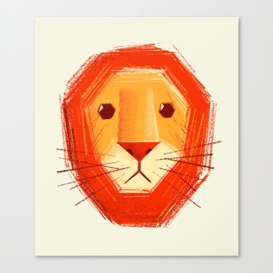 Sad lion Canvas Print