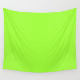 French Lime Green Solid Color Popular Hues Patternless Shades of Green Collection - Hex #9EFD38 Wall Tapestry