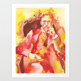 ANTON CHEKHOV - watercolor portrait.2 Art Print