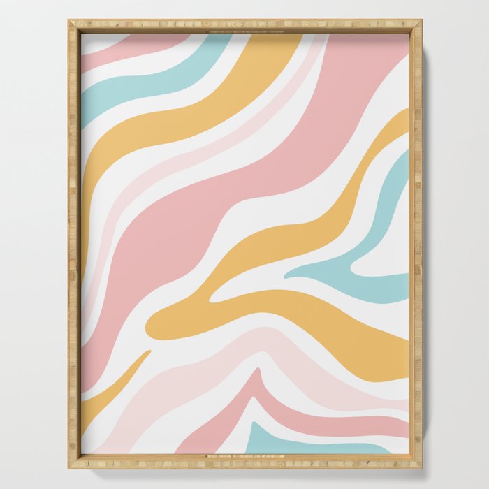 Retro Swirl Glam #1 #retro #decor #art #society6 Serving Tray