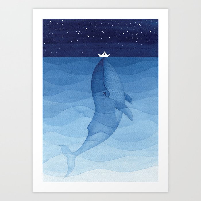 Whale blue ocean Kunstdrucke Whale blue ocean Kunstdrucke