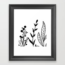 Black and White Botanical 2 Framed Art Print