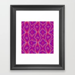 Purple diamond shapes Framed Art Print