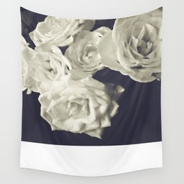 Roses in Black & White Wall Tapestry