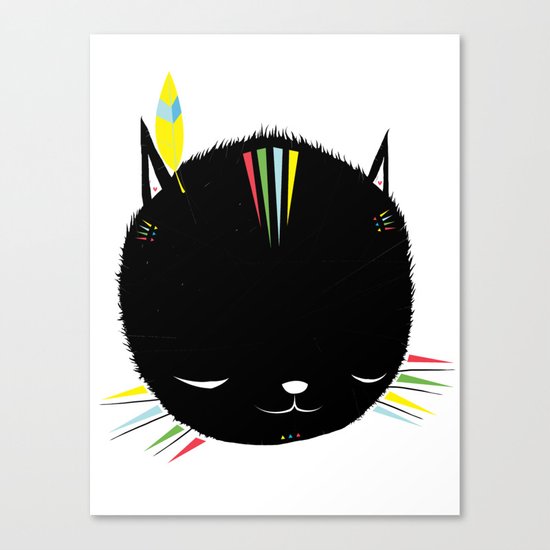 MIGHTY TIGARRR, BLACK KITTEN 묘 Canvas Print