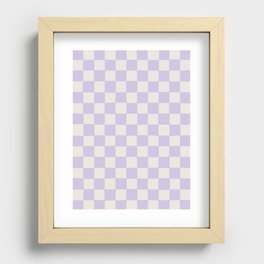 Check Pattern Soft Lilac Recessed Framed Print