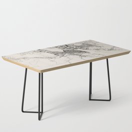 Halifax, Canada - Black and White City Map Coffee Table