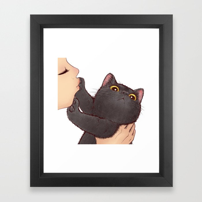cat : huuh Framed Art Print
