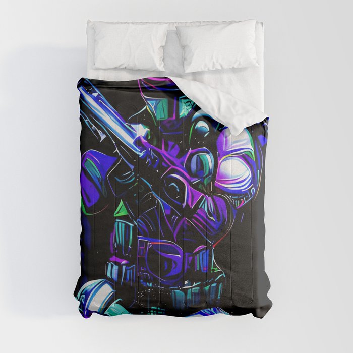 Cyberpunk Cyborg Comforter