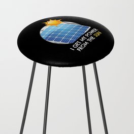 Power From The Sun Solar Photovoltaic Counter Stool