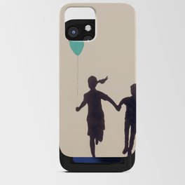 Girl And Boy With Balloons iPhone Card Case