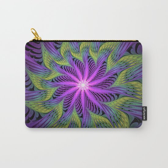 The Light from the Center, Fantasy Fractal Art Carry-All Pouch