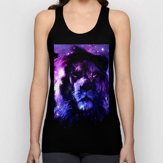 Lion leo purple Unisex Tank Top