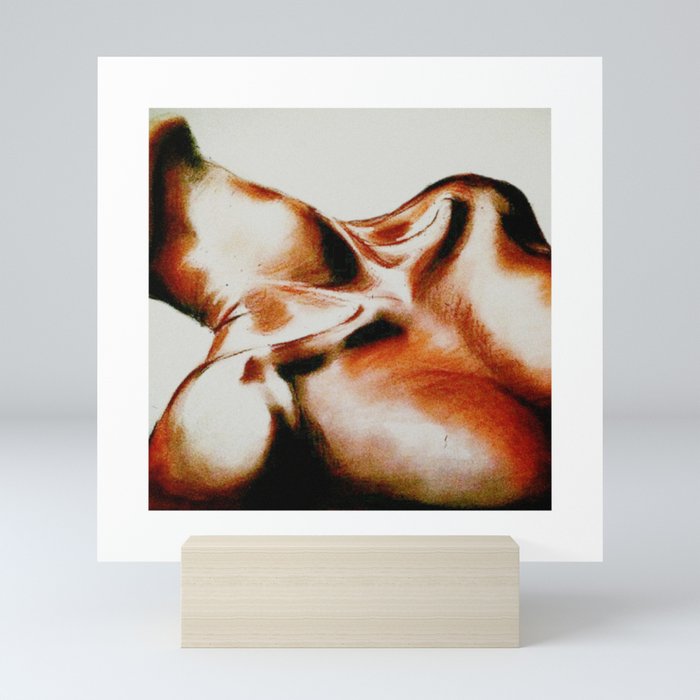 Charcoal Nude V Mini Art Print