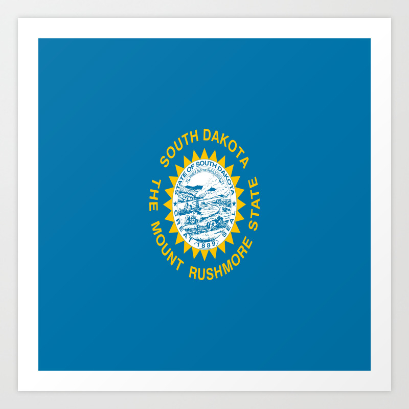 Flag Of South Dakota America Us Mount Rushmore Dakotan Midwest