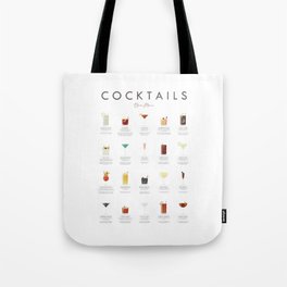 Cocktail Bar Menu Tote Bag