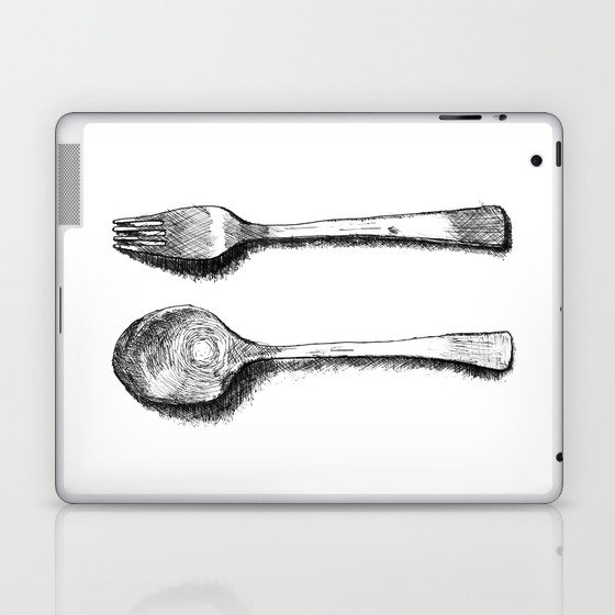 spoon and fork Laptop & iPad Skin