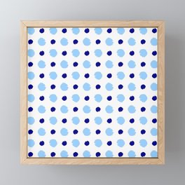 spot and blot 26 blue Framed Mini Art Print