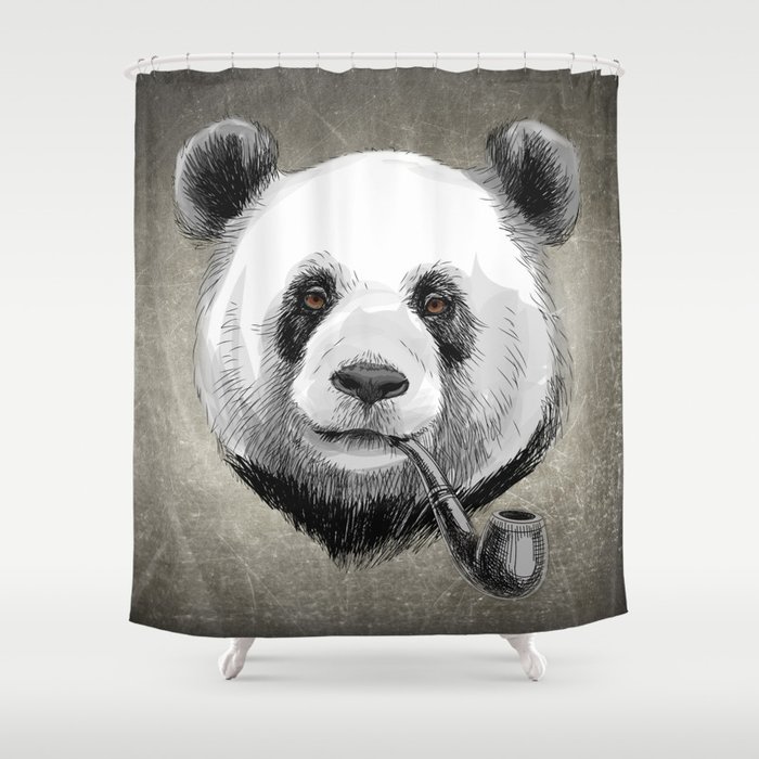 Sketch Panda Shower Curtain