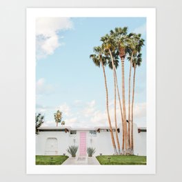 Pink Door in Palm Springs Art Print