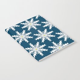Christmas Snowflakes Blue and Green Notebook