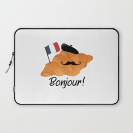 Bonjour French Croissant France Lover Laptop Sleeve