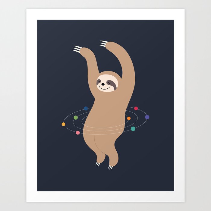 Sloth Galaxy Art Print