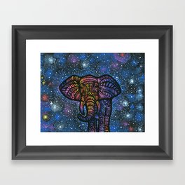 Galactic Elephant Framed Art Print