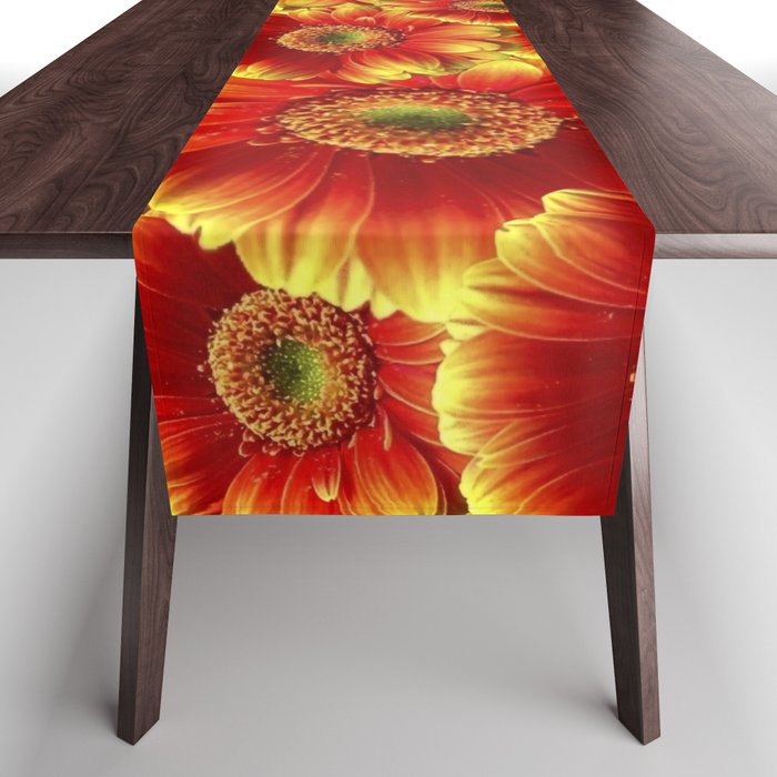 Orange Gerbera Table Runner