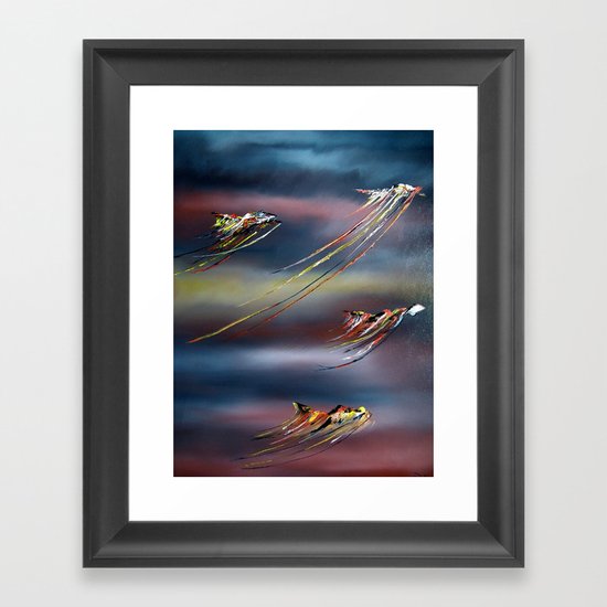 Dancing in Space Framed Art Print