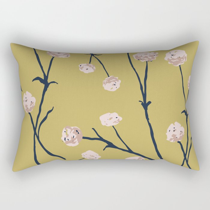 Dandelions on Ochre Rectangular Pillow