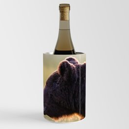 Brown bear in backlight Wine Chiller